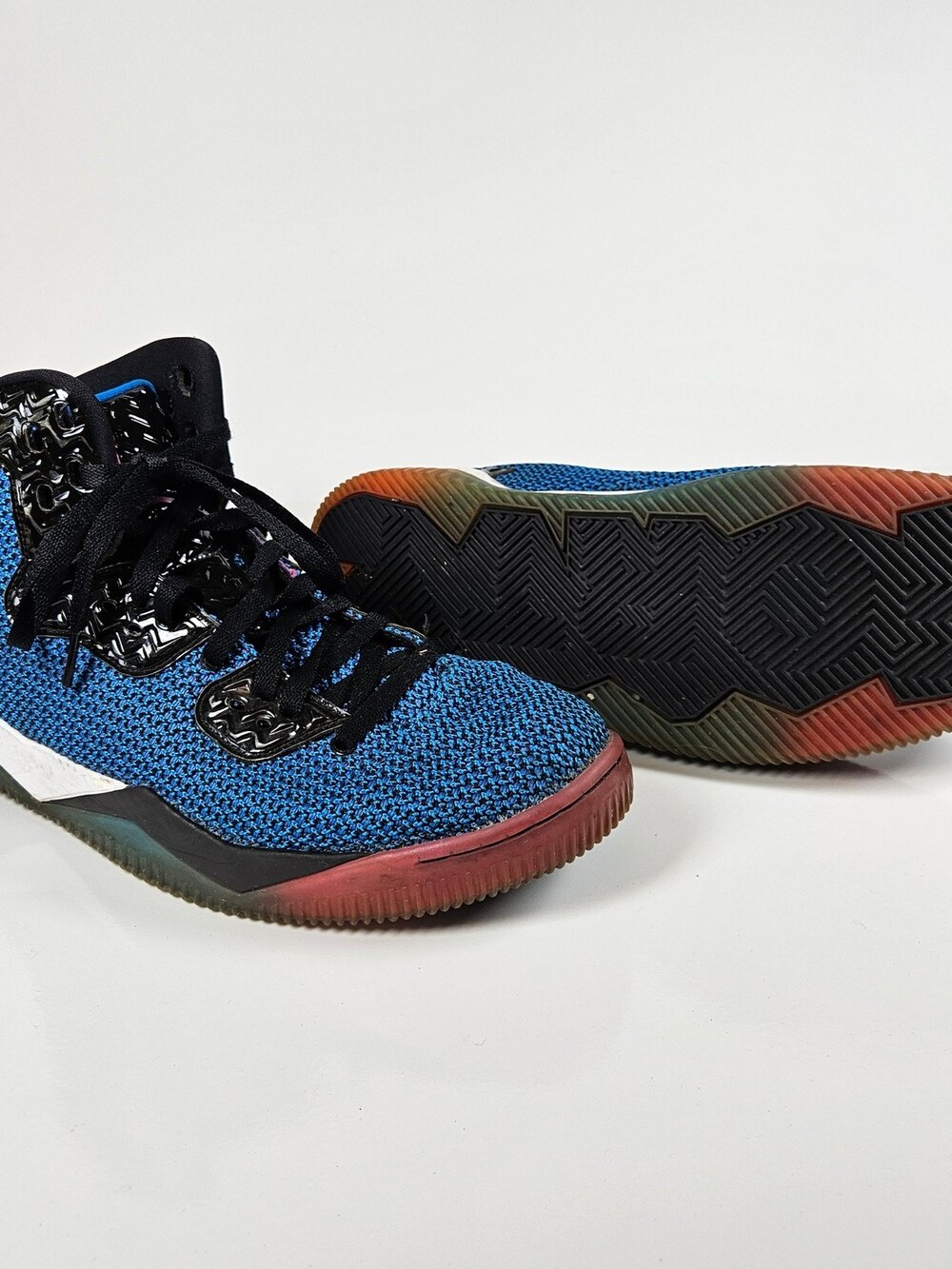 Nike Air Jordan Spike Forty PE Basketball Sneakers Blue Black Men's Size 11.5